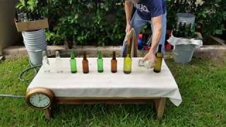 Celebrity Bare Hand Bottle Busting with Uncle Pete Gettin' Serious 3Wine 6Beer Net Worth