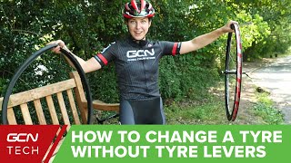 How To Change An Inner Tube Without Tyre Levers | Road Bike Puncture Hacks
