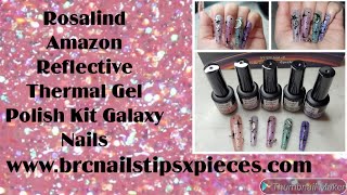 Rosalind Amazon Reflective Thermal Glitter Gel Polish Kit/www.brcnailstipsxpieces.com Universe