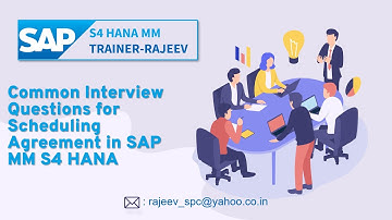 Common Interview Questions for SCHEDULING AGREEMENT in SAP MM S4 HANA System