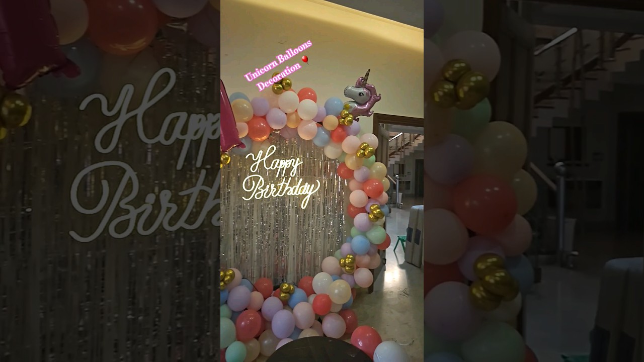 Unicorn Birthday Party Decoration  SURPRISE room Decoration 