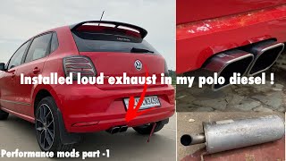 Finally installed loud exhaust in my polo diesel | exhaust in diesel car | polo modified|diesel polo