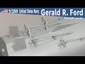 U.S. Navy CVN-78 USS Gerald R. Ford 1/350 Trumpeter Part 2 Hull bottom