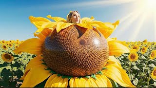 Top 9 The Female Inflation Transformation Giant Sunflower Mutation Watch Me Blow Up