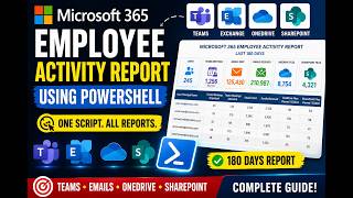 Microsoft 365 Employee Activity Report Using PowerShell |Teams, Email, OneDrive & SharePoint|MSGraph