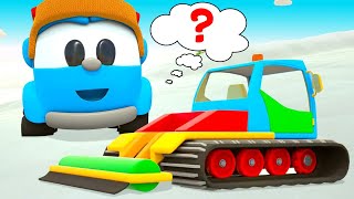 Car cartoons full episodes & Street vehicles cartoon for babies  Leo the Truck & a snowcat.