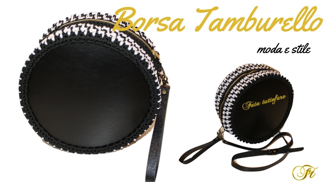 TUTORIAL borsa tamburello/tambourine bag/ crochet bag