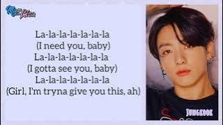 Jungkook (BTS 방탄소년단) - Leave The Door Open (Bruno Mars Cover) | Easy Lyrics