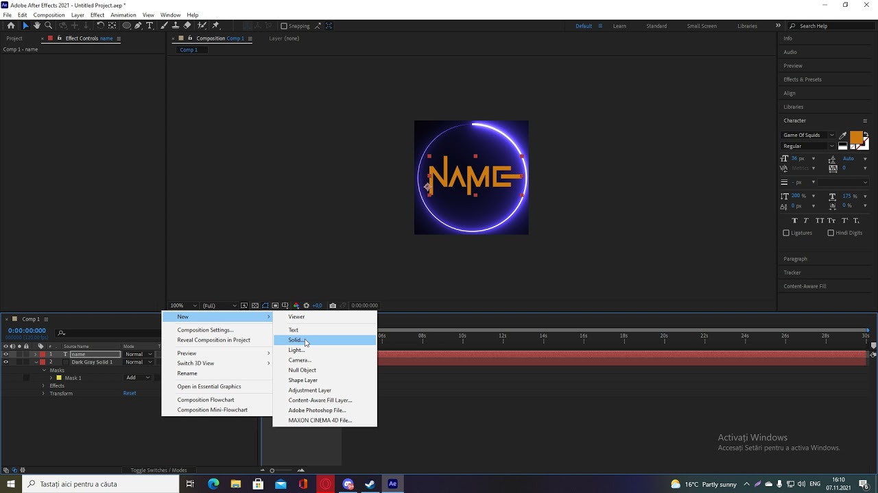 How to make a gif for discord in Adobe After Effects