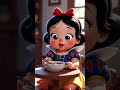 Baby Snow White Eating Cartoon Face | Cute &amp; Viral Shorts