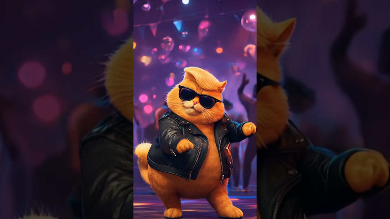 This Fat Cat dancing Gangnam Style!!😎😸💃🏼🪩 