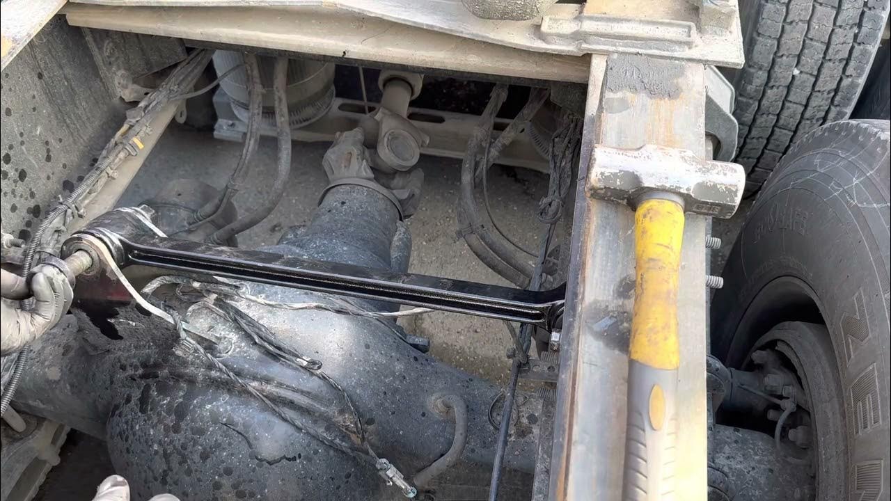 How to replace a torsion bar on a semi truck Volvo vnl Freightliner