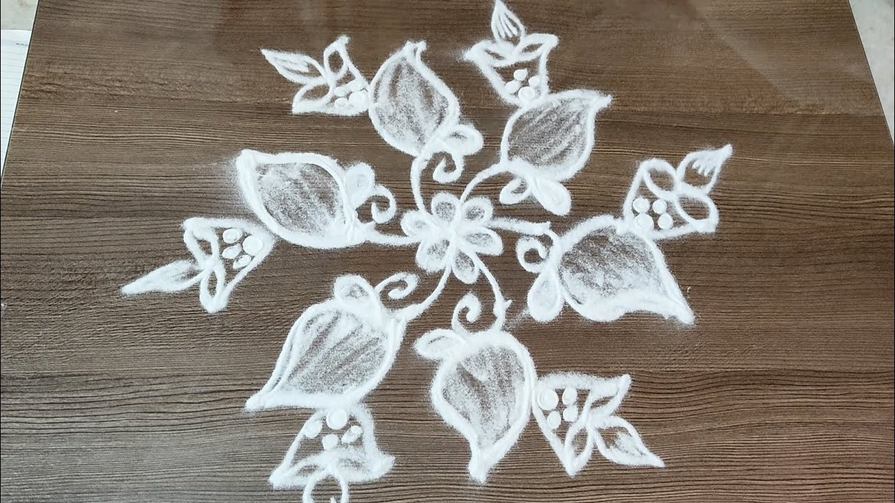 Ugadi special easy-to-make Rangoli 