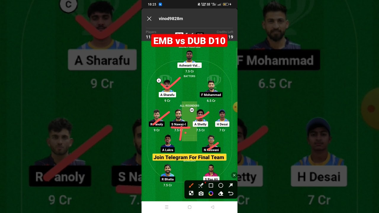 EMB vs DUB Dream11 Prediction, EMB vs DUB Dream11 Team, EMB vs DUB Emirates D10 Dream11 Today Team