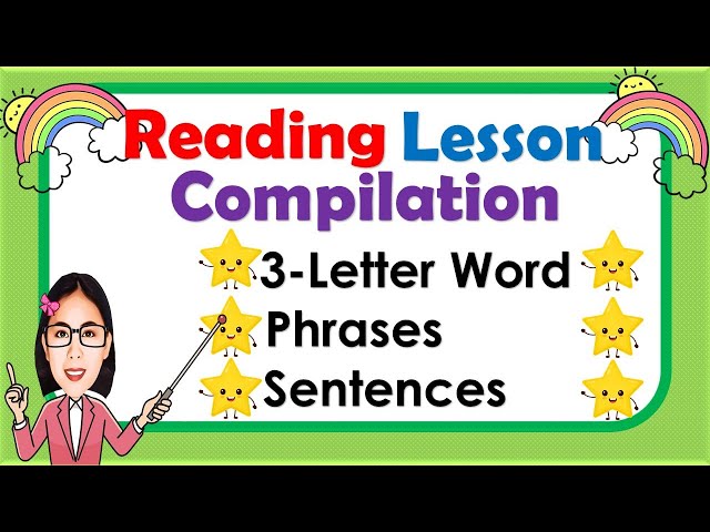 Compilation: 3-Letter Words | Phrases | Reading Sentences | Learning videos for kids class=