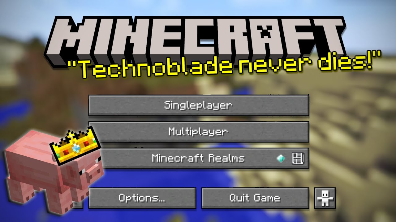 Mojang added technoblade never died splash text to title screen :  r/PhoenixSC