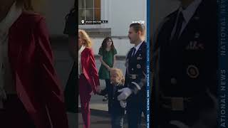 The White House Christmas Tree arrives on a horse-drawn carriage. #katu2abc #whitehouse #biden