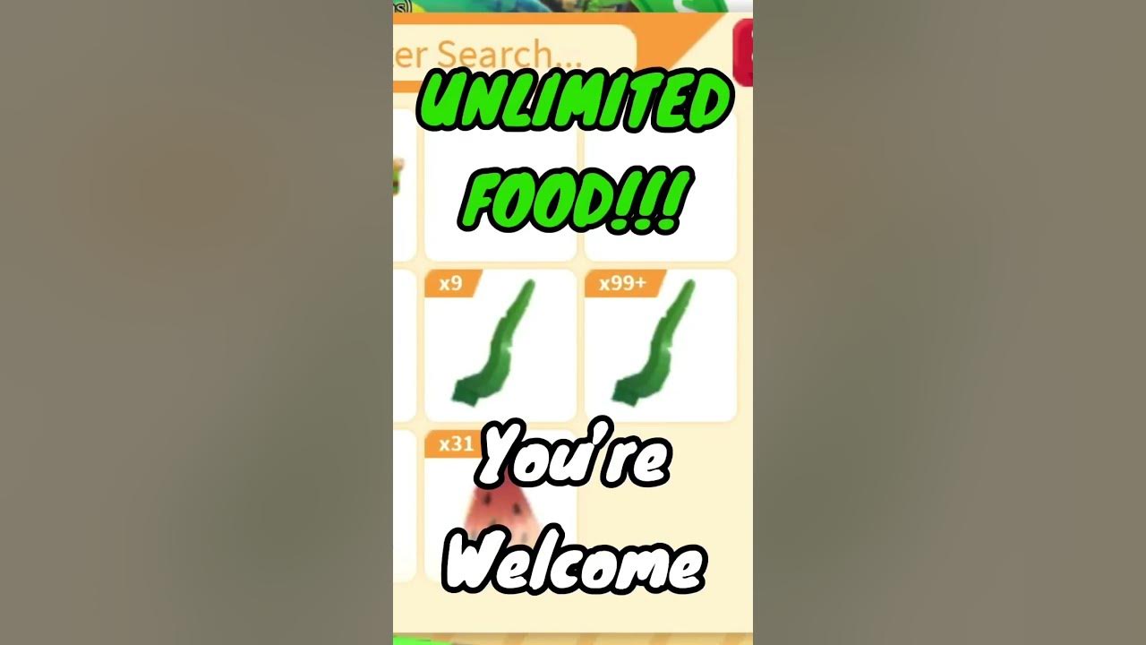 Unlimited RARE FOOD in Adopt Me! shorts roblox adoptme YouTube