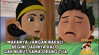 JALAN DI ATAS GALON! ENTONG & MEMED UDAH KAYA ANGGOTA SIRKUS - ENTONG ANIMASI