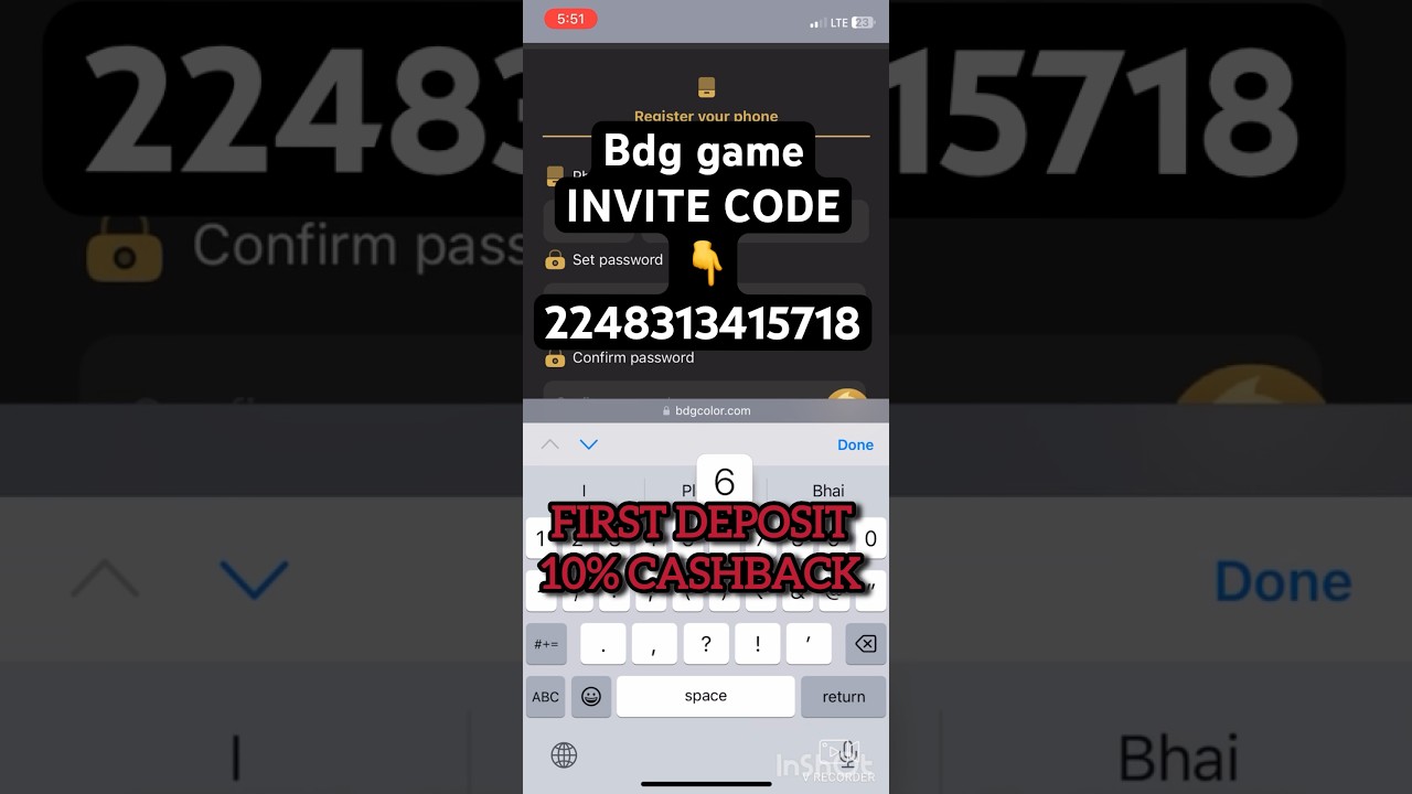 Bdg game earning app invite code | bdg game invitation code | big daddy game invite code