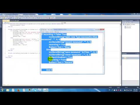 How To Make Microphone recorder on visual basic 2010