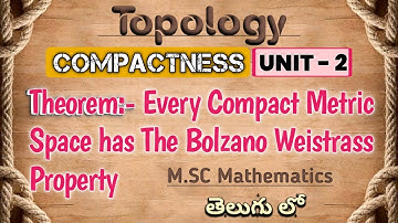 every compact metric space has the Bolzano Weistrass property | Topology