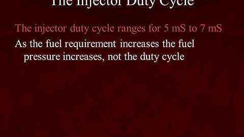 15 Injector Duty Cycle