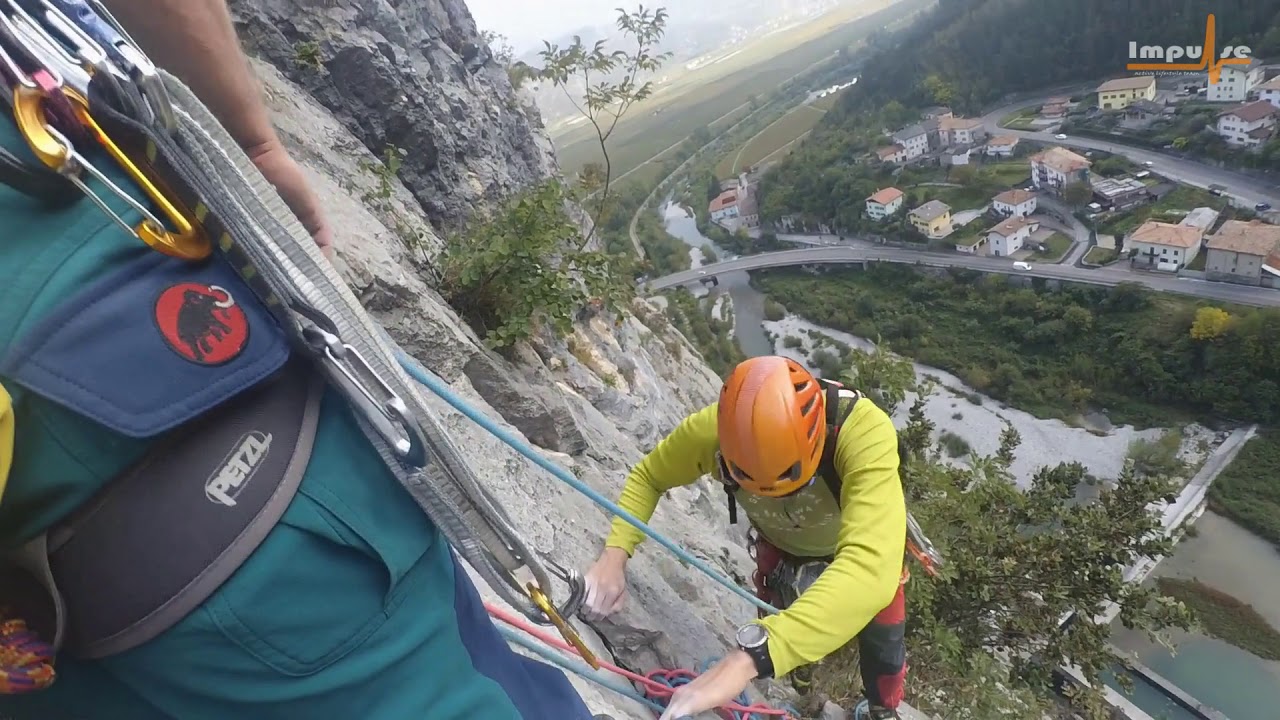Скалолазание в Arco, Italy маршрут multi-pitch сложности 5с/6а "Moonbears"