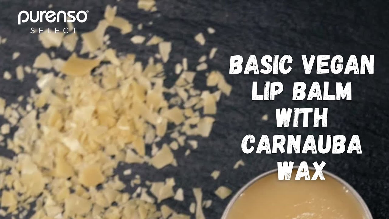 Basic Vegan Lip Balm with Carnauba Wax YouTube