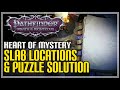 Heart of mystery puzzle solution pathfinder wrath of the righteous slab locations
