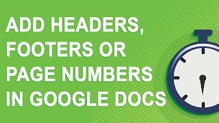 Add headers, footers, or page numbers in Google Docs