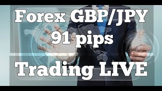 Trading live forex GBP / JPY - 91 pips sans stress