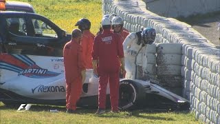 Bottas Fastest, Stroll Hits The Wall | F1 Testing 2017, Day 3