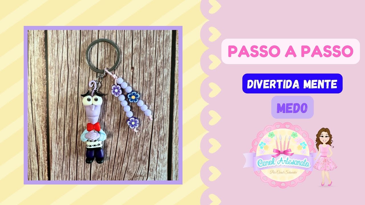 PAP - Medo de Divertida Mente em biscuit - SEM MOLDE