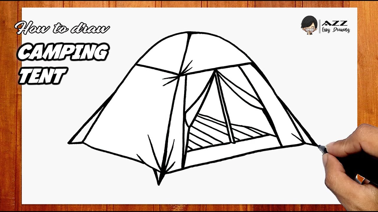 Tent Camping. sketch style. Camping. Ink Pen. accomodation house mobile  home Stock Vector Image & Art - Alamy