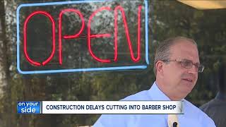 Barber blames construction delays for cutting into business