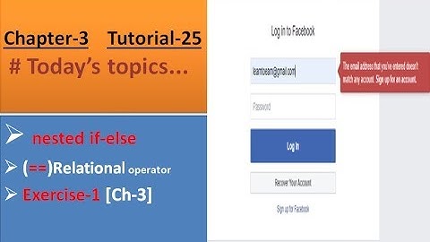 Nested if[ Best example], if-else,EXERCISE-1 and (==):python Tutorial 25