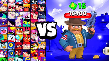 HOPPER BULL vs ALL BRAWLERS! With 16 POWER-UPs! | Brawl Stars