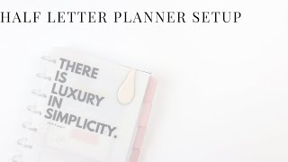 Planner Setup | Half Letter