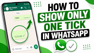 How To Show Only One Tick In WhatsApp – Control Message Status & Privacy Settings (Easy Tutorial)