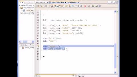 Caixa eletrõnico usando PHP OO
