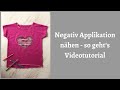 Negativ Applikation nähen - so geht&#39;s Videotutorial