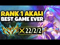 Akali but its my greatest game in over 13 years of playing her perfection