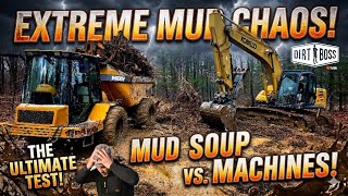 Stumping with Ripper | Kobelco SK210 in the Mud with Hydrema 912 screenshot 4