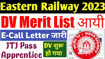 Eastern Railway Apprentice 2023 | Merit List जारी, E Call Letter ऐसे करे Download, ITI Apprentice