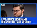 Bruce lehrmann defamation verdict delivered  10 news first