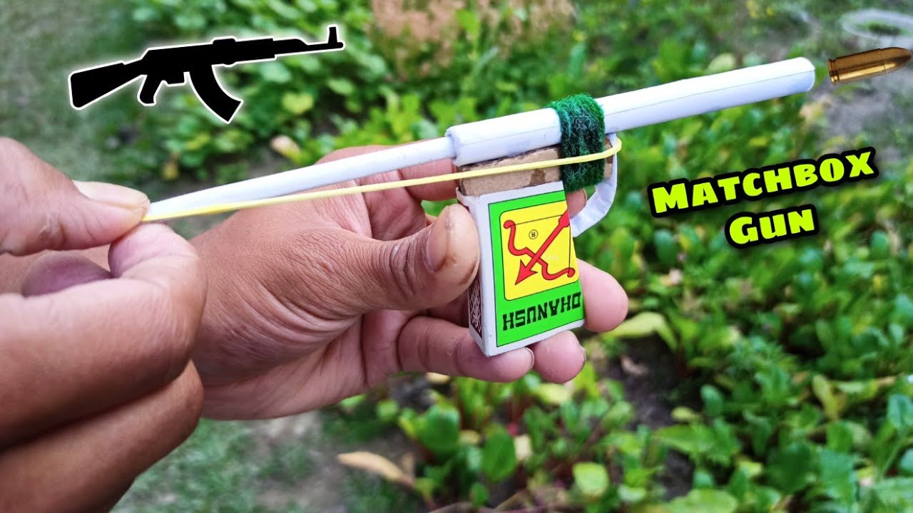 माचिस की बंदूक Matchbox gun paper gun machis ki bandook banane ka