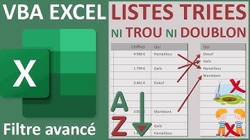 Liste déroulante Excel triée sans trous ni doublons