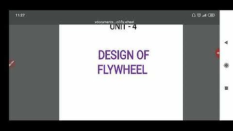 DESIGN OF FLYWHEEL PART 1