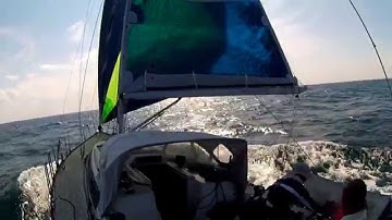 Code 1 furling in a breeze, by Lundh Sails